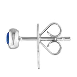 14K Gold 3MM Blue Sapphire Stud Earrings