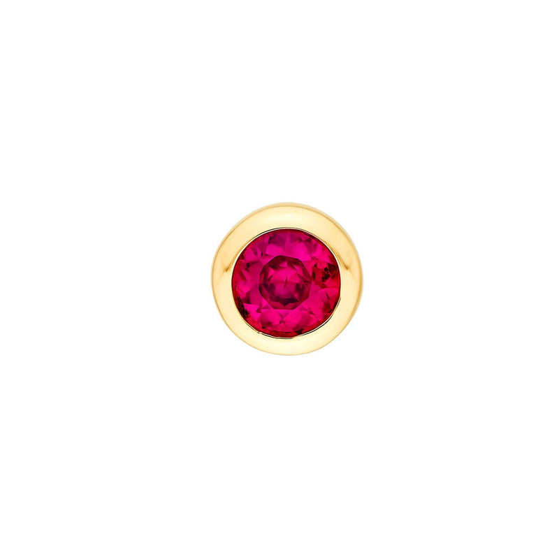 14K Gold 3MM Ruby Stud Earrings