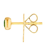 14K Gold 3MM Tsavorite Stud Earrings