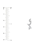 14K Gold Diamond Blossom Stud Earrings