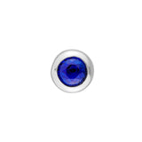 14K Gold 4MM Blue Sapphire Stud Earrings