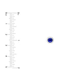 14K Gold 4MM Blue Sapphire Stud Earrings