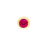 14K Gold 4MM Ruby Stud Earrings