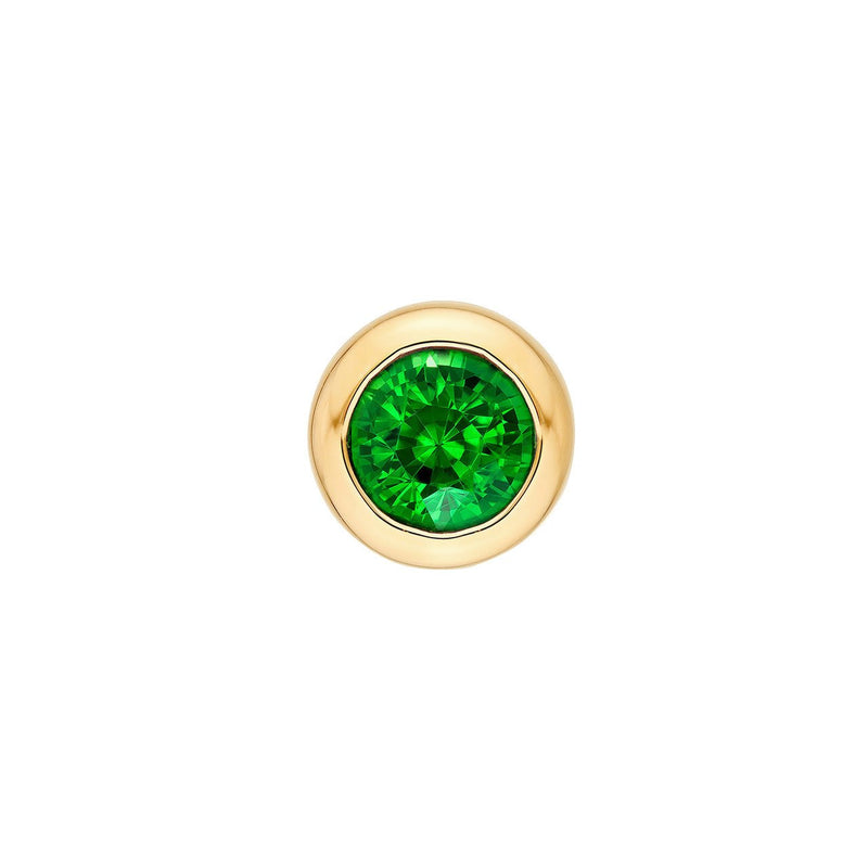 14K Gold 4MM Tsavorite Stud Earrings