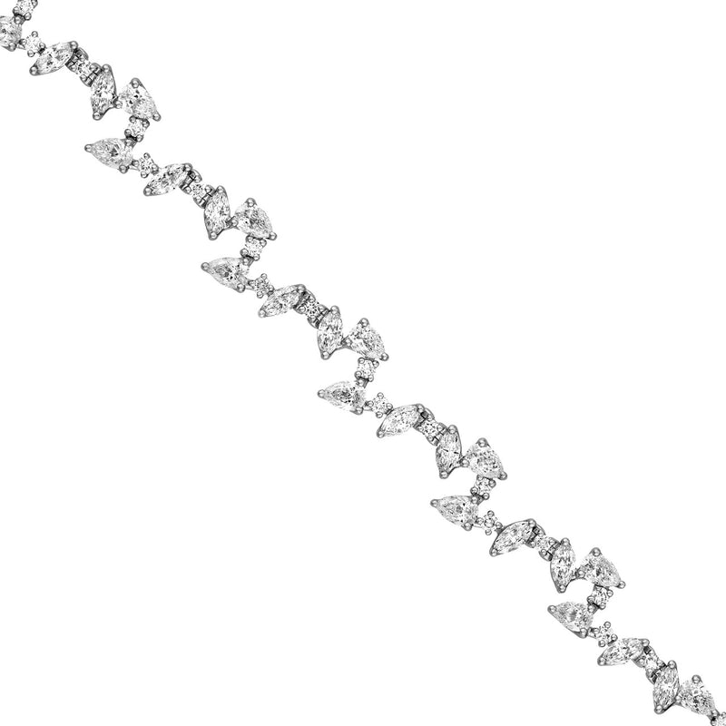 14K Gold Diamond Blossom Bracelet