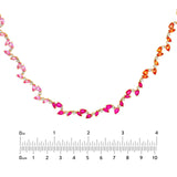 14K Gold Rainbow Sapphire Blossom Necklace