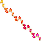 14K Gold Rainbow Sapphire Blossom Bracelet