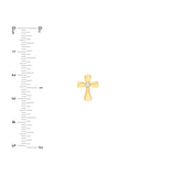 14K Gold Curvy Cross Diamond Stud Earrings