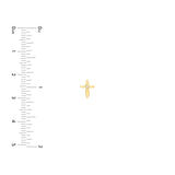 14K Gold Cross Petal Diamond Stud Earrings