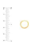 14K Gold 13MM Inset Diamond Round Hoop Earrings