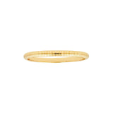 14K Gold Curve Ribbed Band