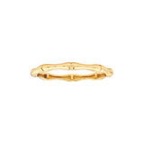 14K Gold Dainty Bamboo Band