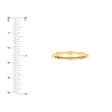 14K Gold Dainty Bamboo Band