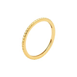 14K Gold Diamond Cut Mini Ribbed Band
