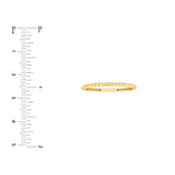 14K Gold Diamond Cut Mini Ribbed Band