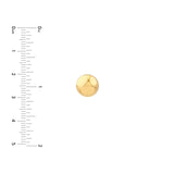 14K Gold 10MM Ball Stud Earrings