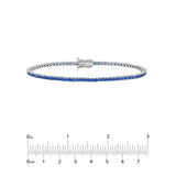 14K Gold Round Sapphire Tennis Bracelet