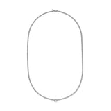 14K Gold Round Diamond Pendant Tennis Necklace