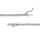 14K Gold Round Diamond Pendant Tennis Necklace