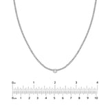 14K Gold Round Diamond Pendant Tennis Necklace