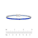 14K Gold Oval Sapphire Tennis Bracelet