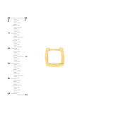 14K Gold Square Hoop Earrings