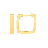 14K Gold Large Square Hoop Earrings
