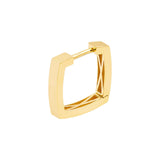 14K Gold Large Square Hoop Earrings