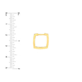 14K Gold Large Square Hoop Earrings