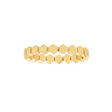 14K Gold Hexagonal Fashion Band
