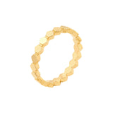 14K Gold Hexagonal Fashion Band