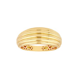14K Gold Wide Stacked Band