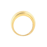 14K Gold Wide Stacked Band