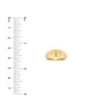 14K Gold Wide Stacked Band