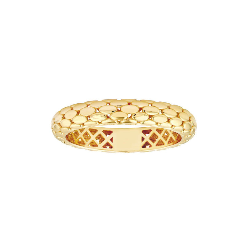 14K Gold Woven Scale Band