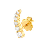 14K Gold Graduated Diamond Stud Earrings