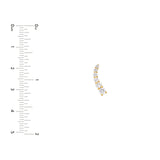 14K Gold Graduated Diamond Stud Earrings