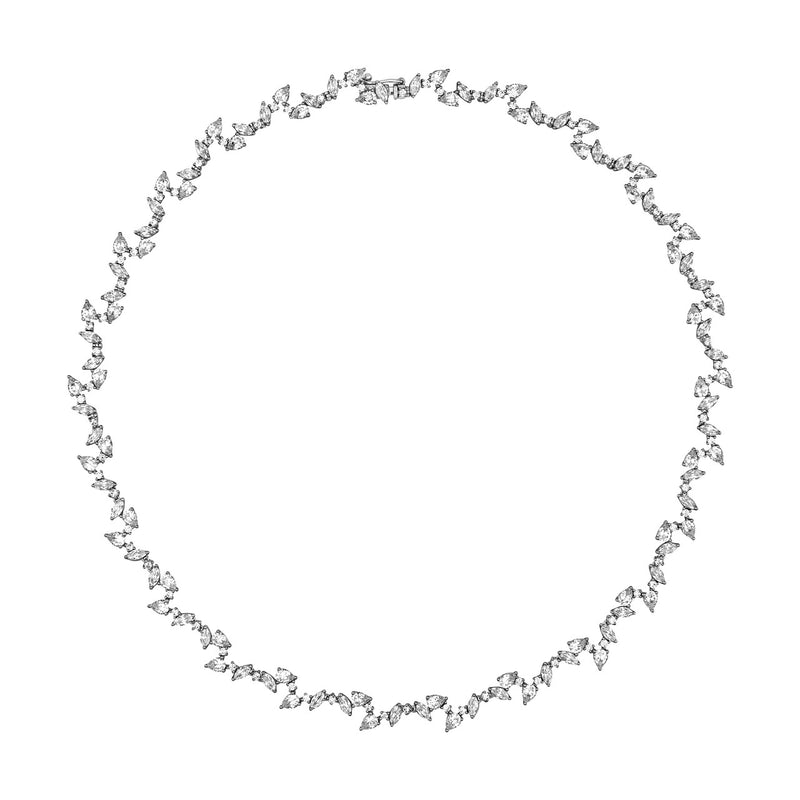 14K Gold Diamond Blossom Necklace