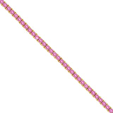 14K Gold Pink Sapphire Tennis Bracelet