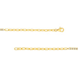 14K Gold 0.70 Carat Diamond Tennis and Paper Clip Chain Bracelet