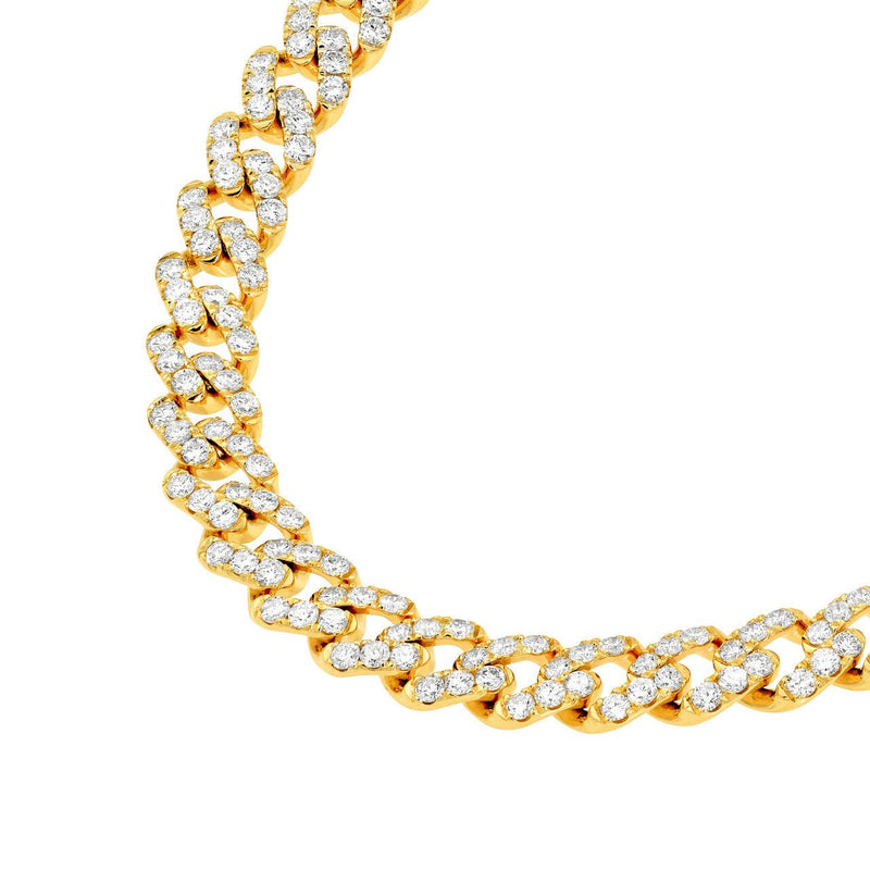 14K Gold 8.00 Carat Diamond Curb Necklace