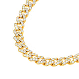 14K Gold 8.00 Carat Diamond Curb Necklace
