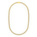 14K Gold 8.00 Carat Diamond Curb Necklace