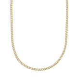14K Gold 4.00 Carat Diamond Curb Necklace