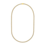 14K Gold 4.00 Carat Diamond Curb Necklace