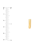 14K Gold Round Round 4MM J Hoop Earrings