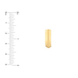14K Gold Beveled J Hoop Earrings