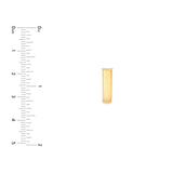 14K Gold 4MM Flat Oval Tube J Hoop Earrings