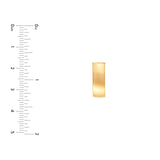 14K Gold 6MM Flat Oval Tube J Hoop Earrings