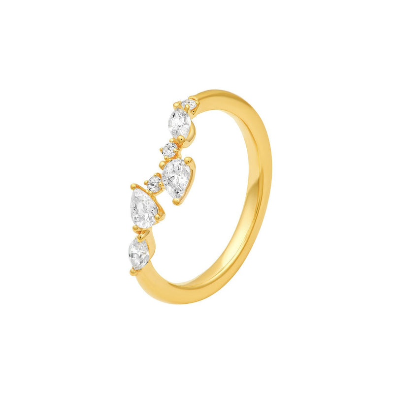 14K Gold Diamond Blossom Ring